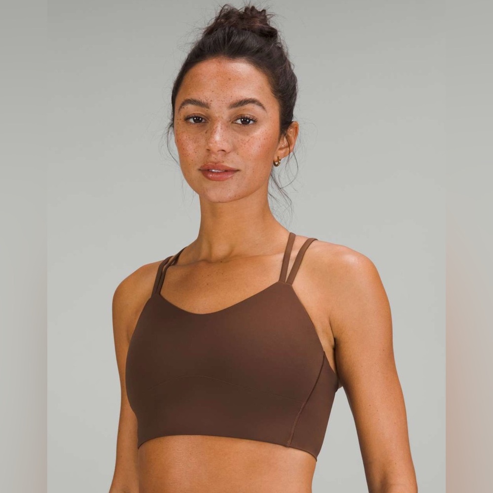NWT Lululemon Like a Cloud Longline Bra Light Support, B/C Cup Java 6